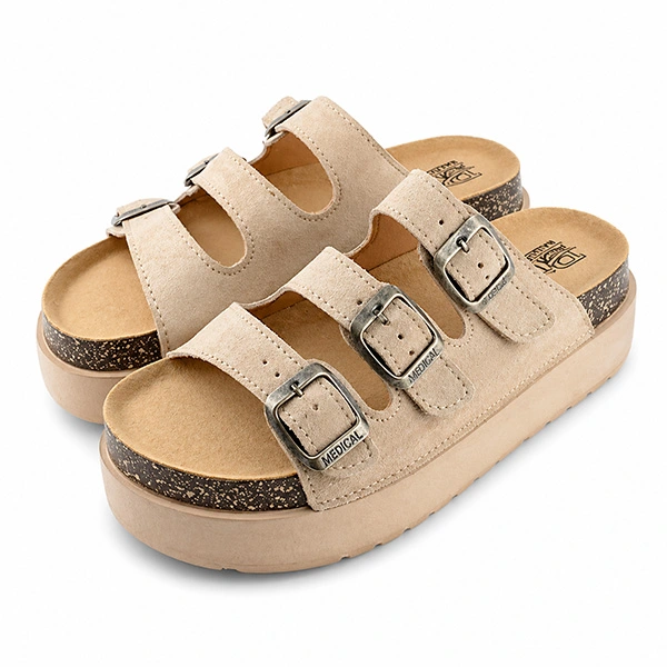 Sandale Compense pour femme 907 beige........... miniature